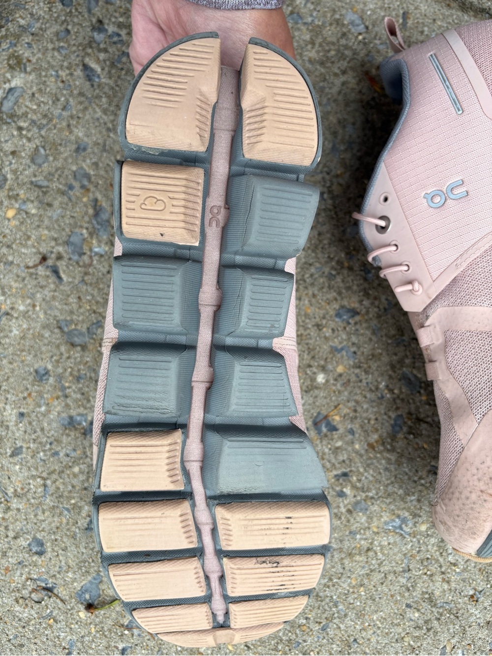 On Running Cloud Women’s Waterproof Shoes – Size 9– Blush Pink & Gray - Picture 9 of 12